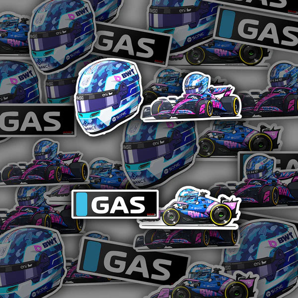 Alpine F1 Pierre Gasly Stickers 2025