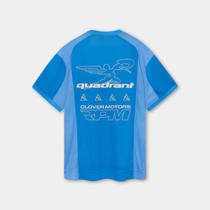 Quadrant Speedway Collection Clover Short Sleeve Malibu Blue Jersey T-Shirt