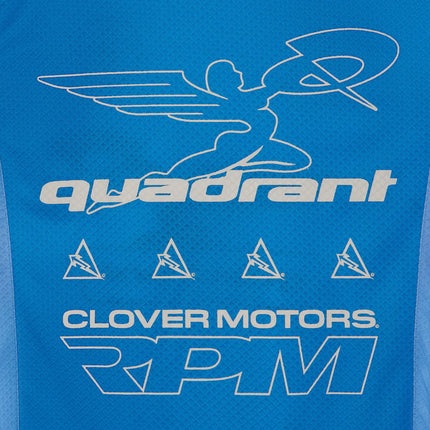 Quadrant Speedway Collection Clover Short Sleeve Malibu Blue Jersey T-Shirt