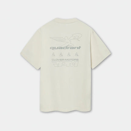 Quadrant Speedway Collection Clover Short Sleeve White T-Shirt