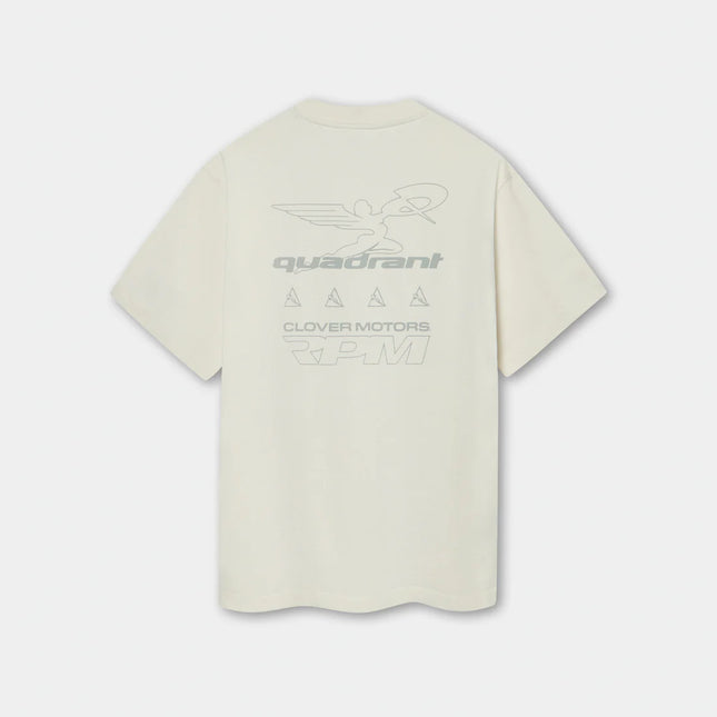 Quadrant Speedway Collection Clover Short Sleeve White T-Shirt