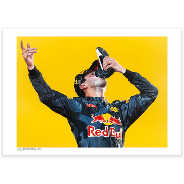 Red Bull Racing F1 Daniel Ricciardo 2016 Malaysian GP Win Artwork
