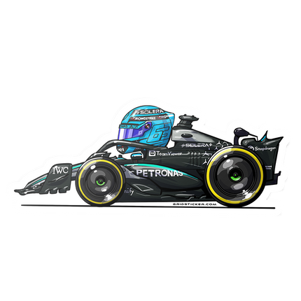 Mercedes AMG Petronas F1 George Russell Stickers 2025