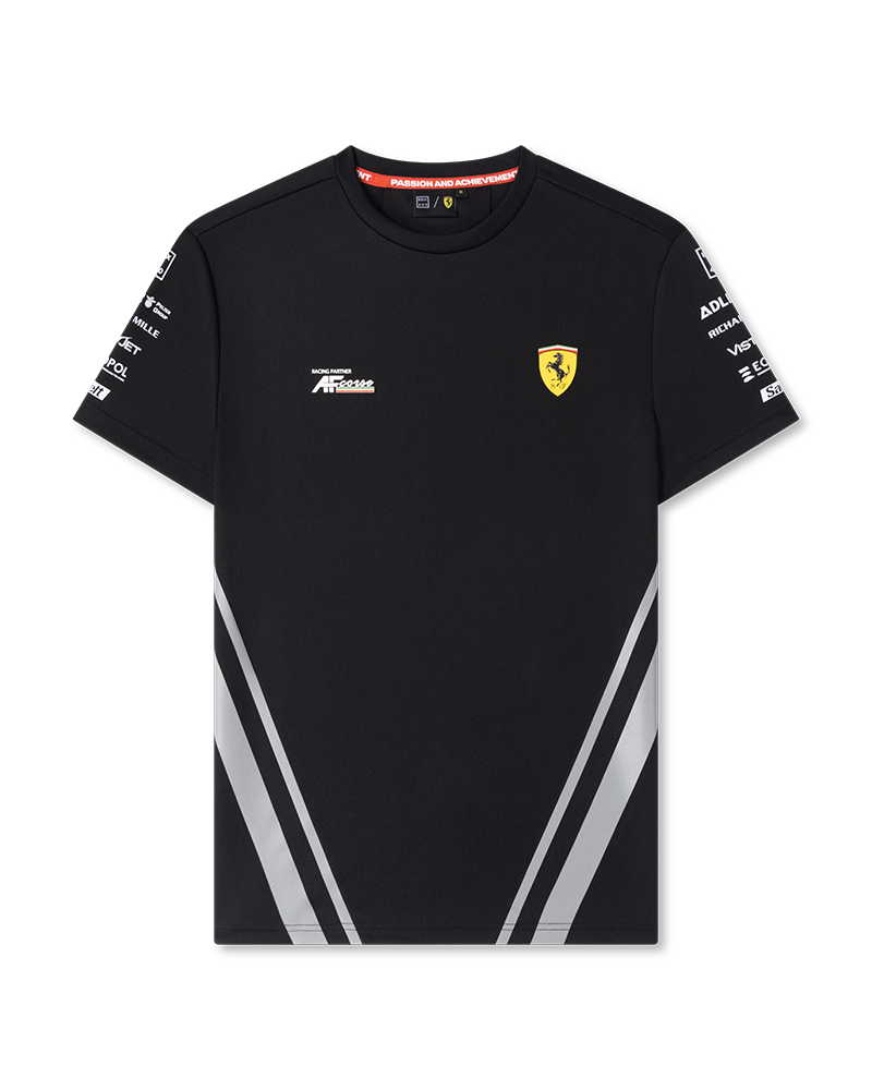 Scuderia Ferrari LMH Hypercar 499P - Official WEC Long Distance World Championship - Team Men's Track Polo Shirt - Red/Yellow - Recycled Material Le Mans 24hr, red Scuderia Ferrari LMH Hypercar 499P - Official WEC Long Distance World Championship - Team Men's Track Polo Shirt - Red/Yellow - Recycled Material Le Mans 24hr, red