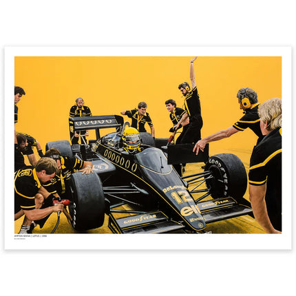 Lotus F1 Ayrton Senna 1986 German GP Artwork