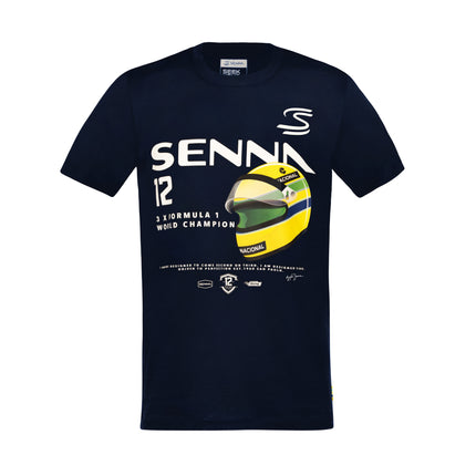 Ayrton Senna Navy Graphic T-Shirt