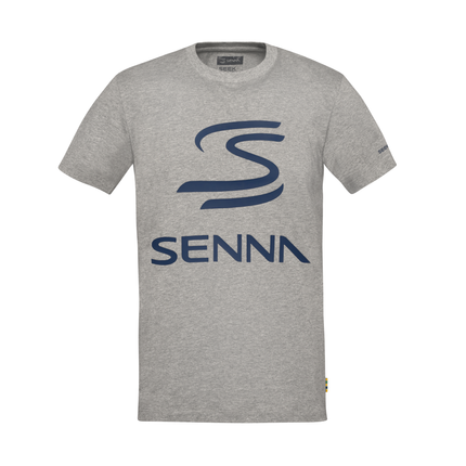 Ayrton Senna Legacy Logo Grey T-Shirt