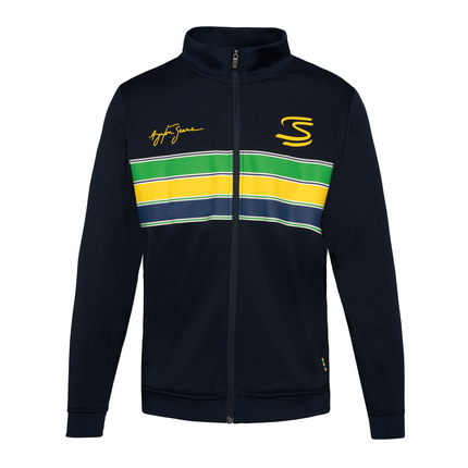 Ayrton Senna Retro Tricot Stripe Jacket