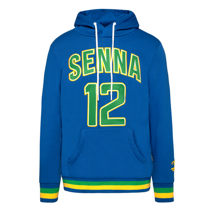 Ayrton Senna Collegiate Blue Hoody