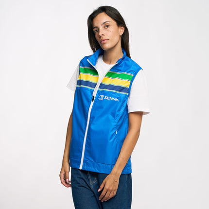Ayrton Senna Stripe Windbreaker Vest