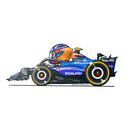 Williams Racing F1 Carlos Sainz Stickers 2025