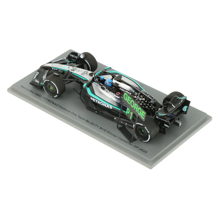 Mercedes AMG Petronas F1 Team Spark Model George Russell 1st Place Canada GP 1/43 Scale Model Racing Car