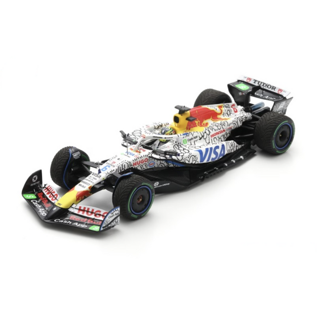 Visa Cash App Racing Bulls F1 Spark Model Isack Hadjar Silverstone GP 1/43 Scale Racing Car 2025