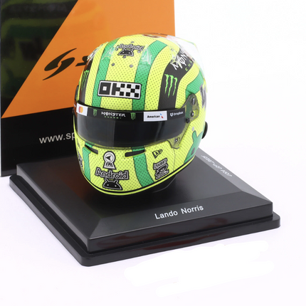 McLaren F1 Team Spark Model Lando Norris Austin GP 1/5 Mini Helmet 2025