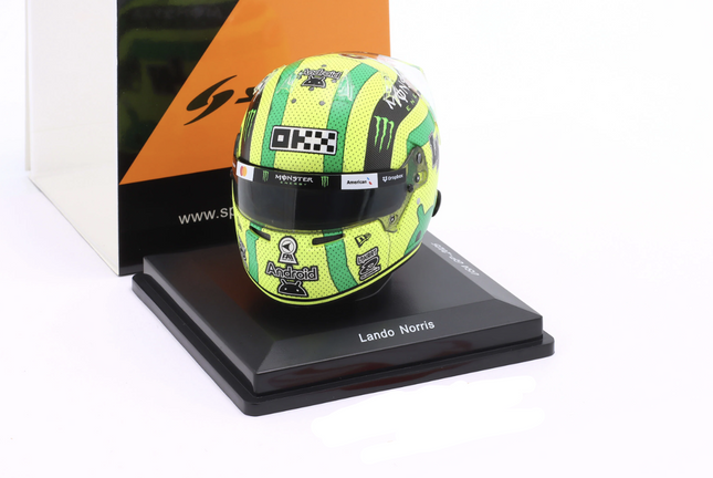 McLaren F1 Team Spark Model Lando Norris Austin GP 1/5 Mini Helmet 2025
