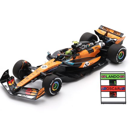 McLaren F1 Spark Model Lando Norris Monaco Winners 1/43 Scale Model Racing Car 2025