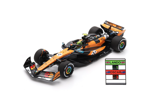 McLaren F1 Spark Model Lando Norris Monaco Winners 1/43 Scale Model Racing Car 2025