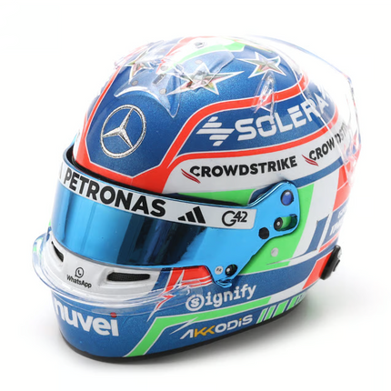 Mercedes AMG Petronas F1 Team Spark Model Kimi Antonelli Imola GP 1/5 Mini Helmet 2025