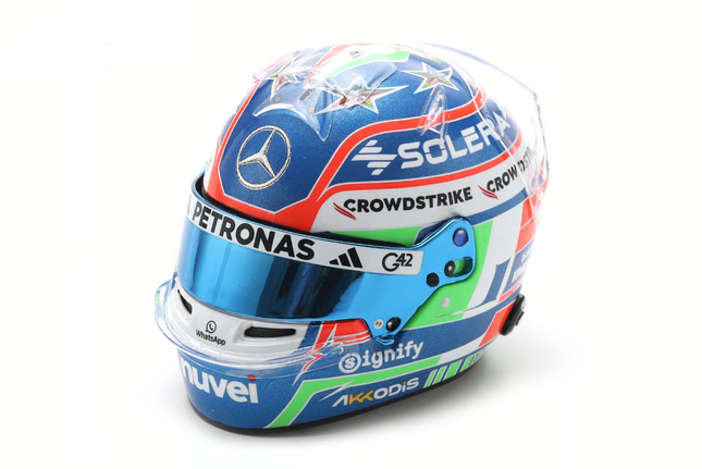 Mercedes AMG Petronas F1 Team Spark Model Kimi Antonelli Imola GP 1/5 Mini Helmet 2025