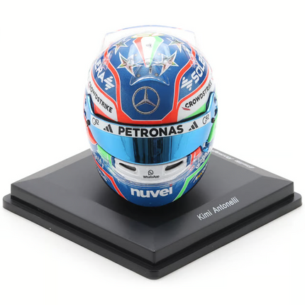 Mercedes AMG Petronas F1 Team Spark Model Kimi Antonelli Imola GP 1/5 Mini Helmet 2025