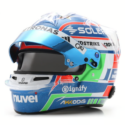 Mercedes AMG Petronas F1 Team Spark Model Kimi Antonelli Imola GP 1/5 Mini Helmet 2025