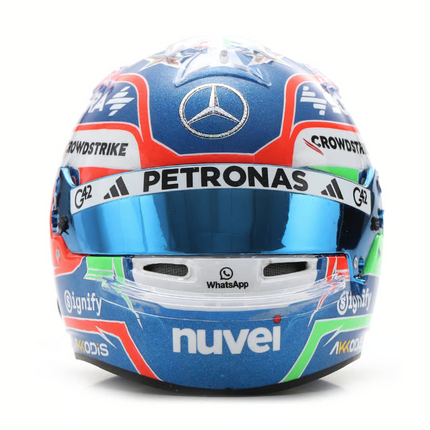 Mercedes AMG Petronas F1 Team Spark Model Kimi Antonelli Imola GP 1/5 Mini Helmet 2025