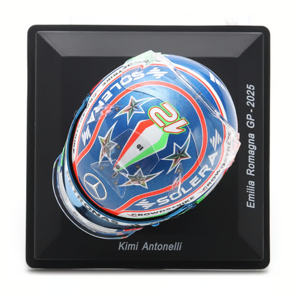 Mercedes AMG Petronas F1 Team Spark Model Kimi Antonelli Imola GP 1/5 Mini Helmet 2025