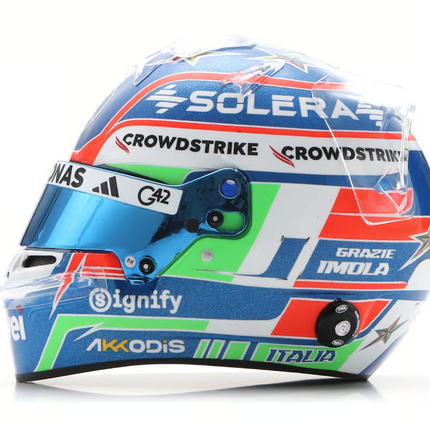 Mercedes AMG Petronas F1 Team Spark Model Kimi Antonelli Imola GP 1/5 Mini Helmet 2025