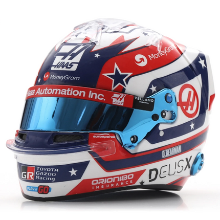 Haas F1 Oliver Bearman 2025 USA GP 1/5 Scale Mini Helmet
