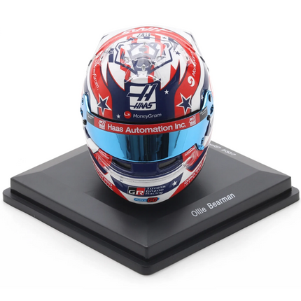 Haas F1 Oliver Bearman 2025 USA GP 1/5 Scale Mini Helmet