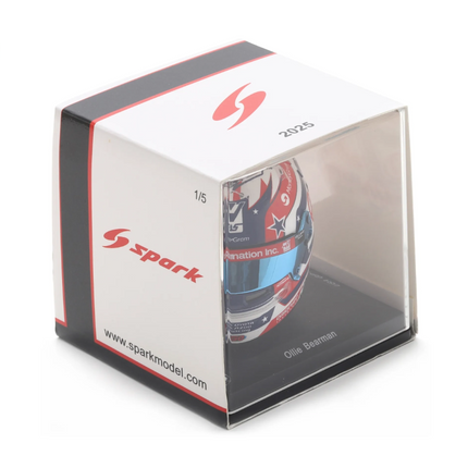 Haas F1 Oliver Bearman 2025 USA GP 1/5 Scale Mini Helmet