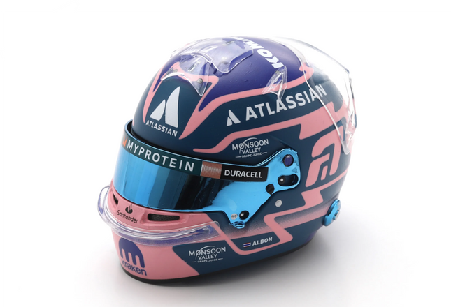 Williams F1 Alex Albon 2025 Season Livery 1/5 Scale Mini Helmet
