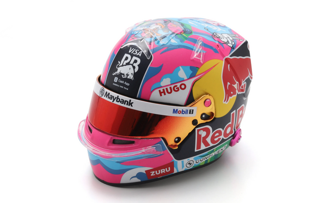 Visa Cash App Racing Bulls F1 Team Liam Lawson Singapore GP 1/5 Scale Mini Helmet 2025