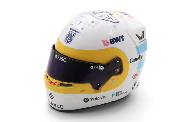 Alpine F1 Spark Model Franco Colapinto USA GP 2026 1/5 Scale Mini Helmet