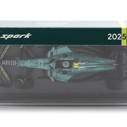 Aston Martin F1 Team Spark Model Fernando Alonso USA GP 1/43 Scale Model Car 2025