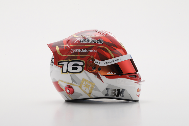 Scuderia Ferrari F1 Team Looksmart Charles Leclerc Las Vegas GP 1/5 Mini Helmet 2025