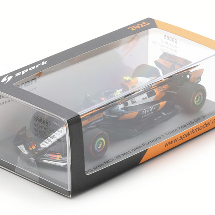 McLaren F1 Team Spark Model Lando Norris USA GP 1/43 Scale Model Car 2025