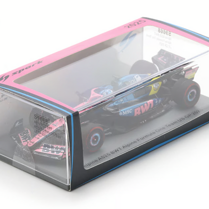 Alpine F1 Team Spark Model Pierre Gasly USA GP 1/43 Scale Model Car 2025