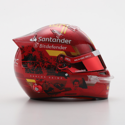 Scuderia Ferrari F1 Looksmart Carlos Sainz 2024 Abu Dhabi 1/5 Scale Mini Helmet