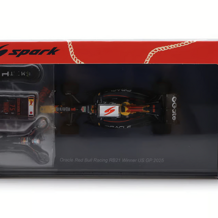 Red Bull Racing F1 Team Spark Model Max Verstappen USA GP 1/43 Scale Model Car 2025