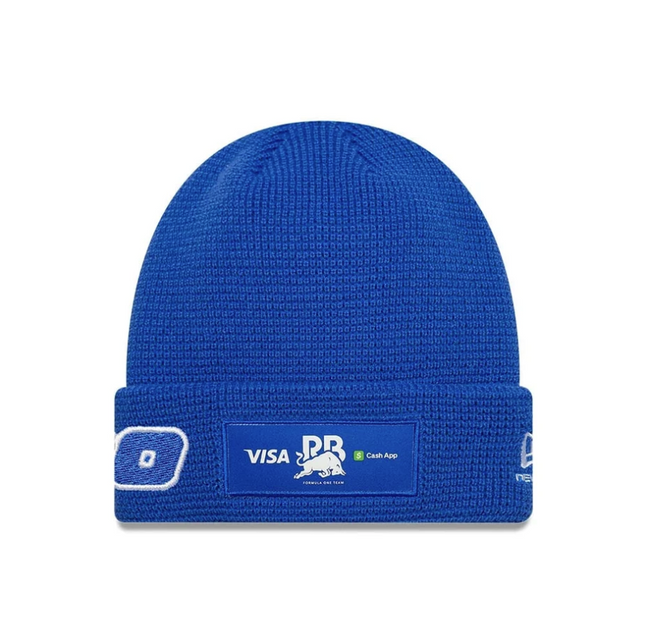 Visa Cash App Racing Bulls F1 Team New Era Liam Lawson Waffle Cuff Knit Beanie Hat 2026