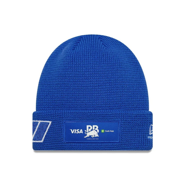 Visa Cash App Racing Bulls F1 Team New Era Arvid Lindblad Waffle Cuff Knit Beanie Hat 2026