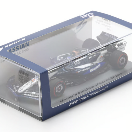 Williams Racing F1 Spark Model Alex Albon USA GP 1/43 Scale Racing Car 2025