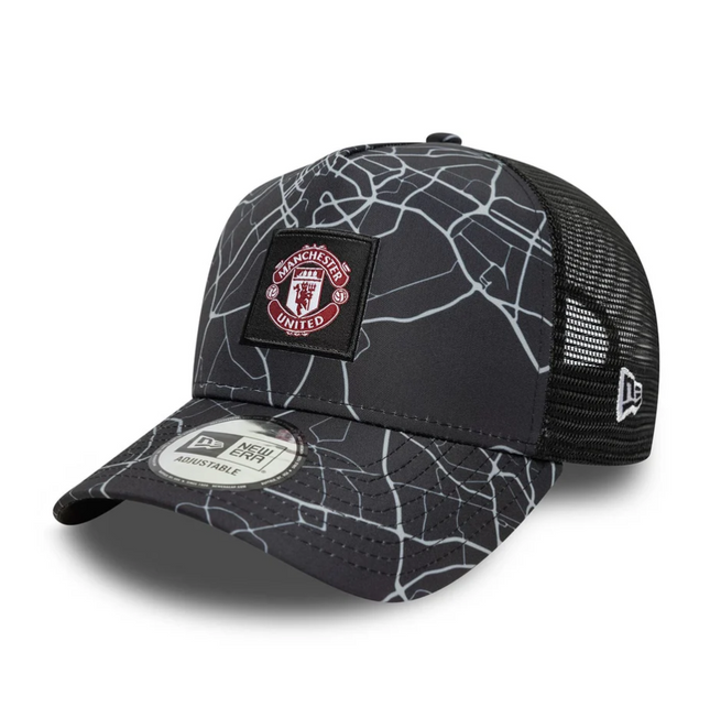 Manchester United New Era All Over Print E-Frame Trucker Baseball Cap