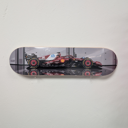 Scuderia Ferrari F1 Charles Leclerc Skateboard Deck Wall Display