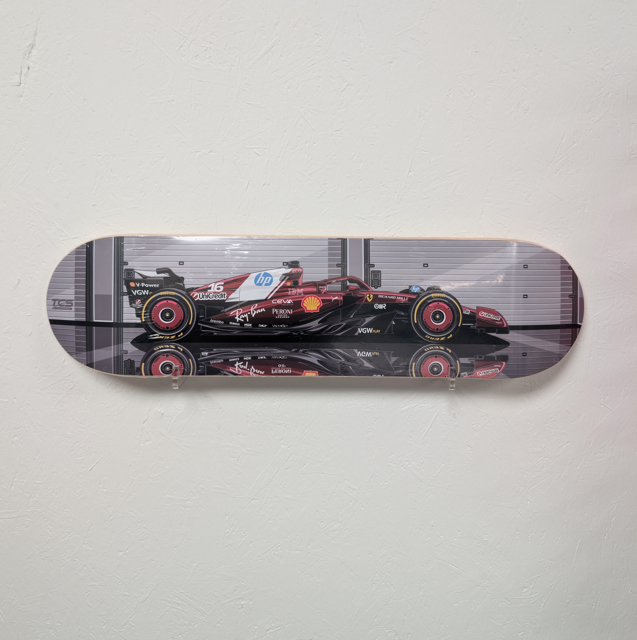 Scuderia Ferrari F1 Charles Leclerc Skateboard Deck Wall Display