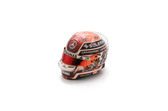 Mercedes AMG Petronas F1 Team Spark Model Kimi Antonelli Miami GP 1/5 Mini Helmet 2025