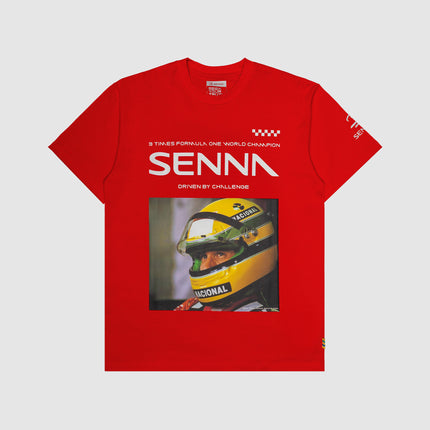 Ayrton Senna Race Helmet Picture Relaxed Fit T-Shirt