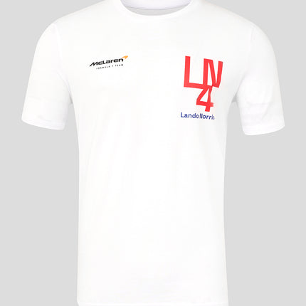 McLaren F1 Lando Norris 2025 Silverstone Win White T-Shirt