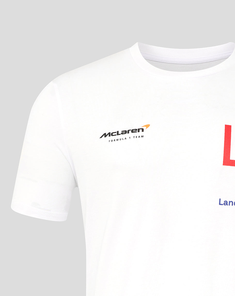 McLaren F1 Lando Norris 2025 Silverstone Win White T-Shirt